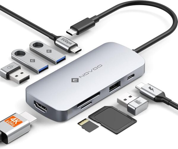 NOVOO Docking Station USB C 9 en 1