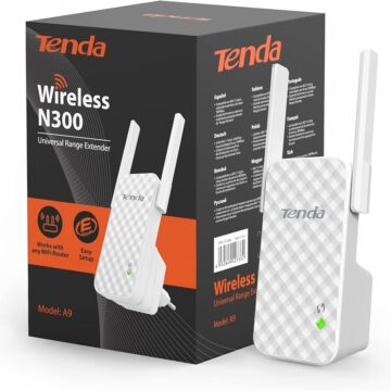 Repetidor WiFi Tenda A9 con 2 antenas externas