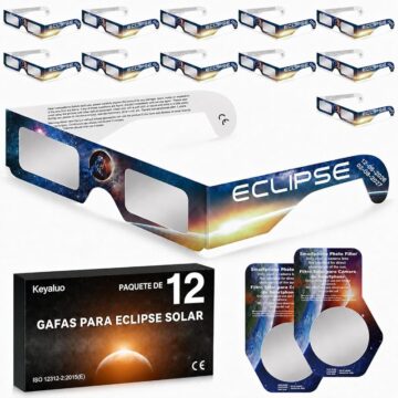 Pack de 12 gafas para el eclipse solar por 8,49€ (−29%)