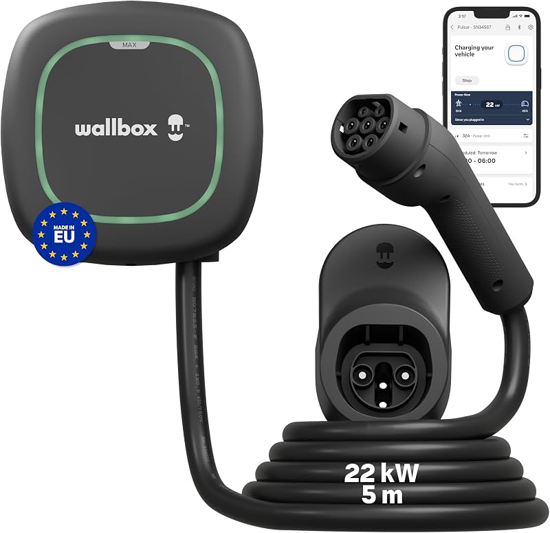Cargador de coche eléctrico Wallbox Pulsar Max 22kW