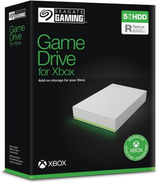 Disco duro externo Seagate Game Drive para Xbox de 5 TB