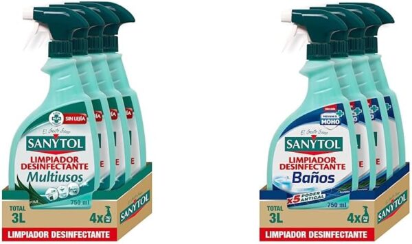 Pack 4 x 750 ml Sanytol limpiador desinfectante multiusos