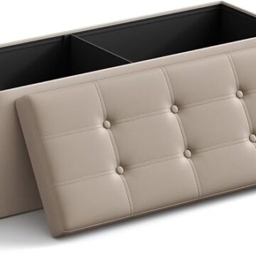 Banco puff plegable de almacenaje Songmics