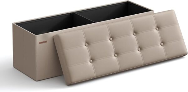 Banco puff plegable de almacenaje Songmics