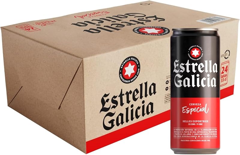 Pack de 24 latas de cerveza Estrella Galicia Especial