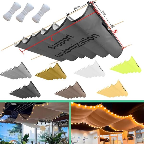 Toldo vela solar retráctil con eje 100 x 300 cm