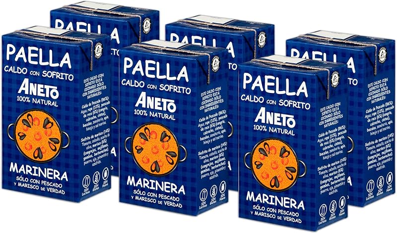 Pack 6 briks caldo Aneto paella de pescado y marisco