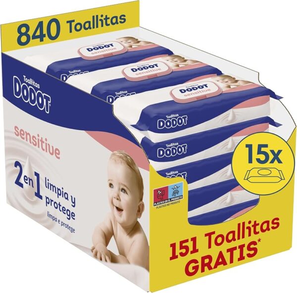 Dodot Toallitas Bebé Sensitive 840 unidades
