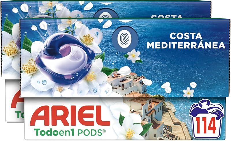 Cápsulas Ariel Todo en 1 PODS Brisa Marina y Jazmín