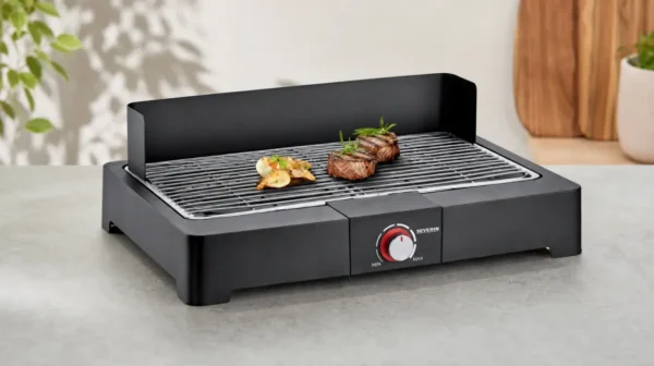 Barbacoa de mesa Severin con parrilla de acero inoxidable por 40,76€ (−49 %)