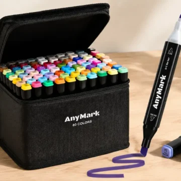 Rotuladores de alcohol AnyMark 80 colores doble punta