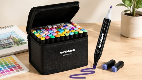 Rotuladores de alcohol AnyMark 80 colores doble punta