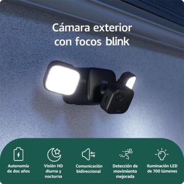Blink cámara exterior con foco