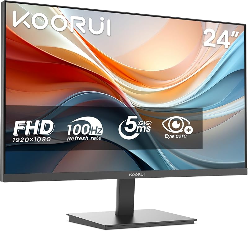 Monitor KOORUI E2412F 24" VA Full HD 100 Hz por 69,99€ (−36 %)