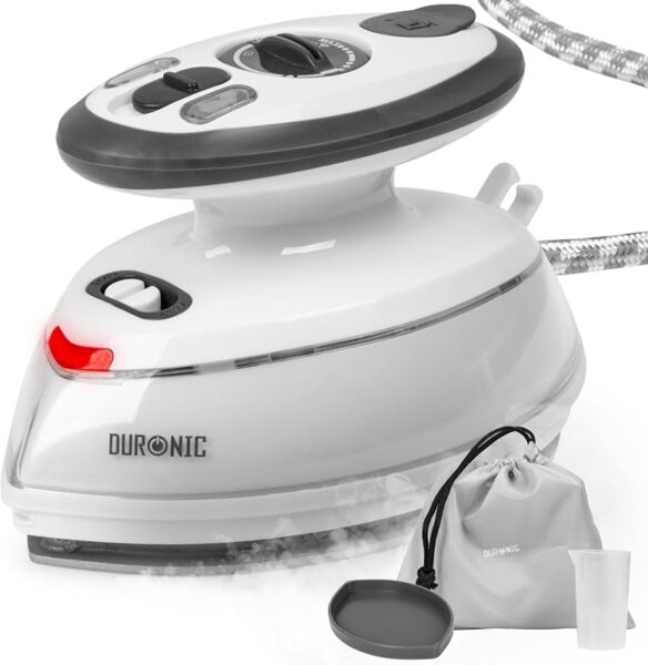 Duronic SI3 WE, plancha de viaje mini de 400 W con vapor, por 19,54€ (−46 %)
