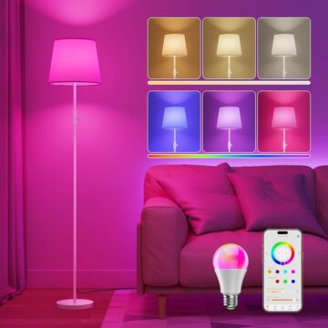 Lámpara de pie inteligente Dusktec RGB