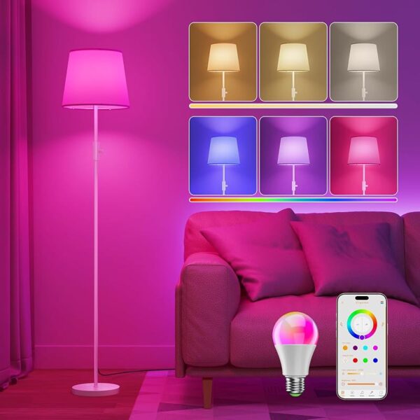 Lámpara de pie inteligente Dusktec RGB