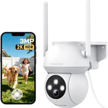 Camara de vigilancia exterior WOLFANG 2K PTZ 360