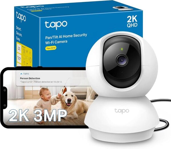 Tapo C210, cámara de vigilancia WiFi interior 360º 2K, por 23,49€ (−41 %)