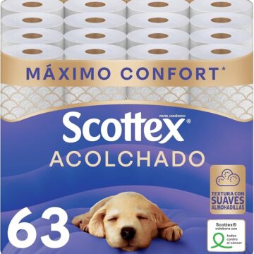 Scottex Acolchado papel higienico 63 rollos
