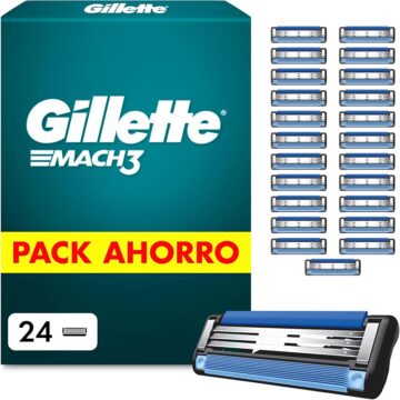 Pack de 24 cuchillas de afeitar Gillette Mach3