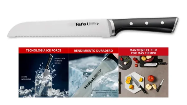Cuchillo de pan Tefal Ice Force de 20 cm